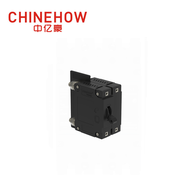 CVP-FR Hydraulic Magnetic Circuit Breaker Long Handle Actuator Per Unit with M6 Stud and Terminal Barriers 2P 