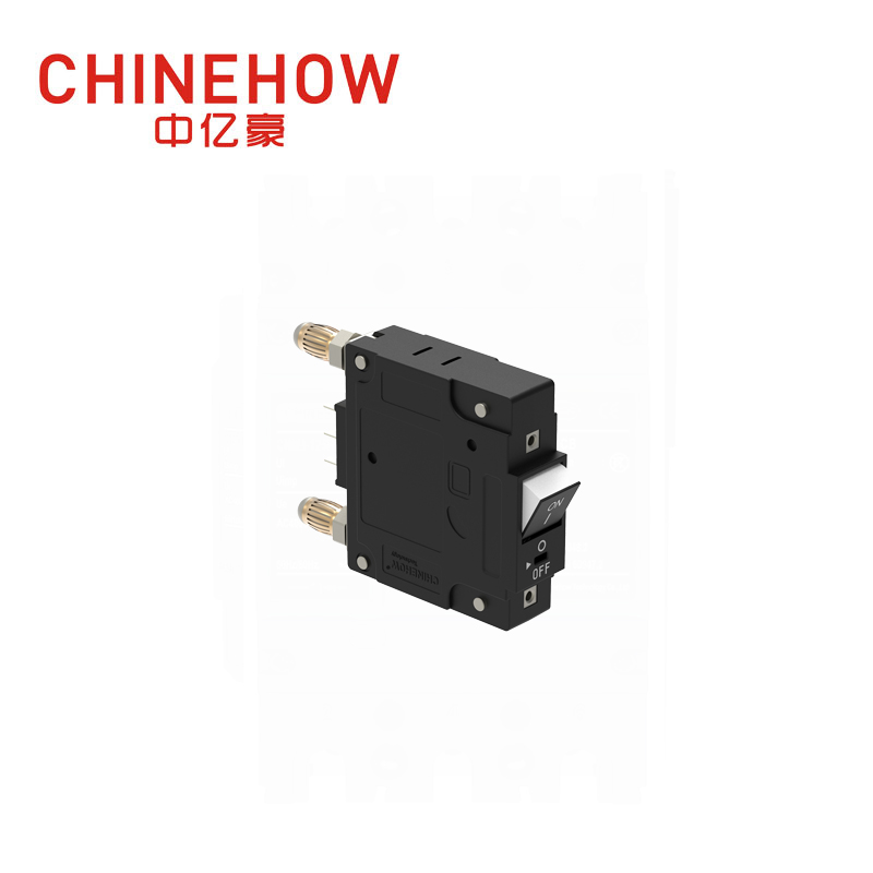 CVP-FR Hydraulic Magnetic Circuit Breaker Flat Rocker Actuator with Guard with Bullet and Auxiliary Switch 1P 